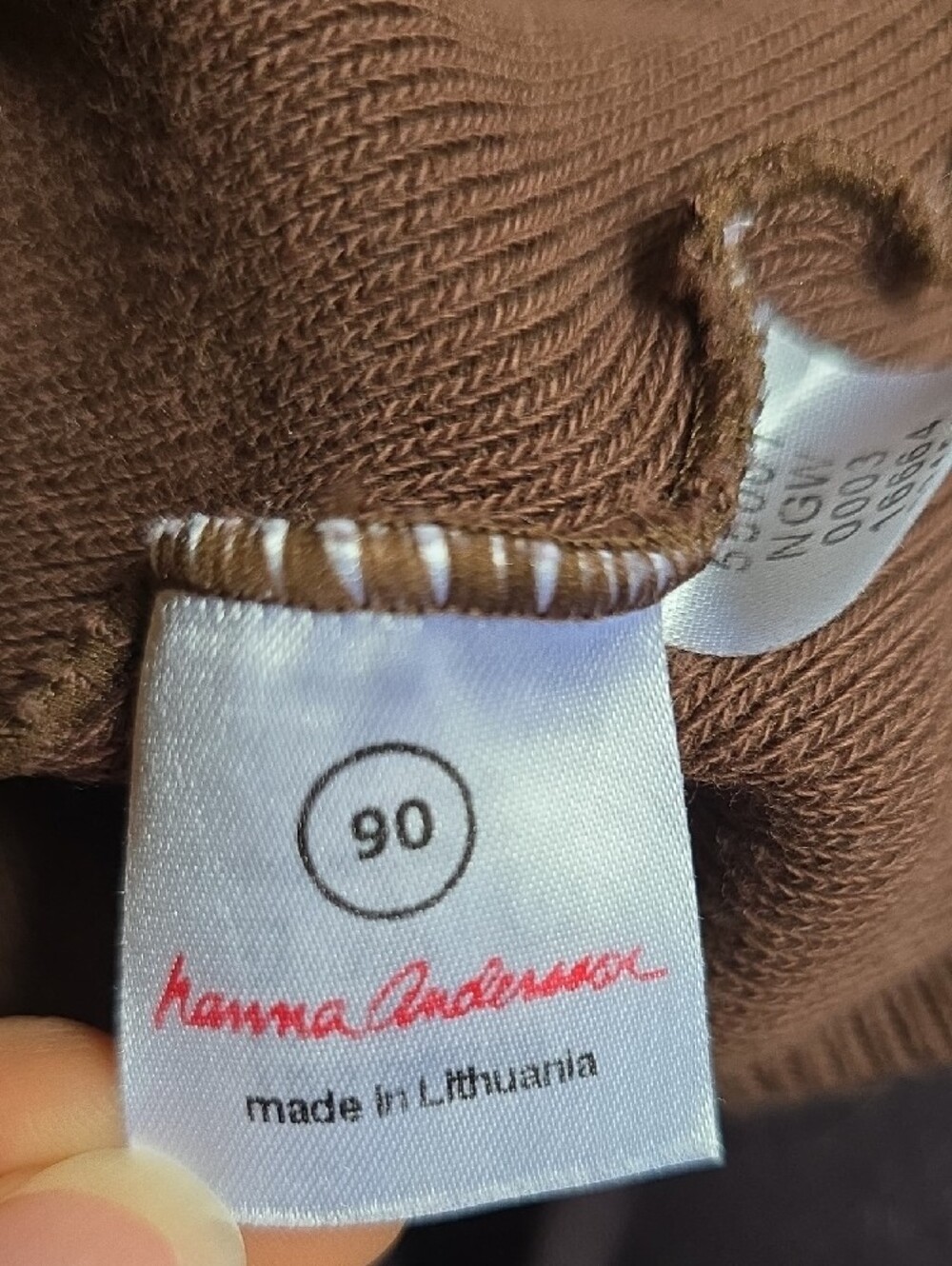 NEW Hanna Andersson Brown Ribbed Kids Tights Size 90 / 3 - Picture 3 of 4